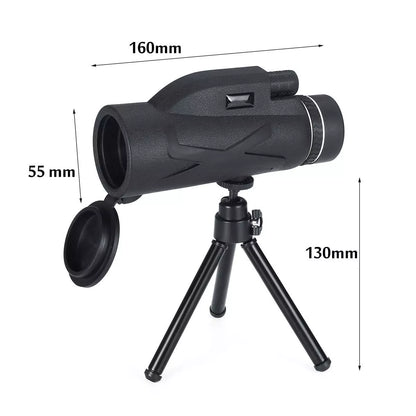 Portable Monocular Telescope with 80x Magnification and BAK4 Prism