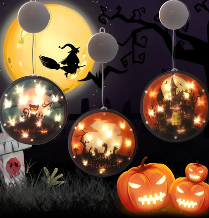 Halloween LED modelling lantern with 160mm PVC shell and atmospheric glow