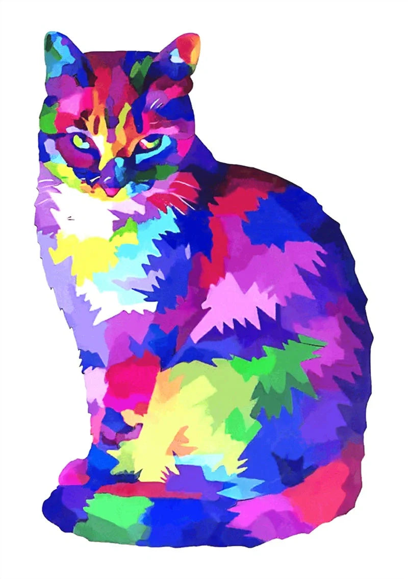 Colorful animal-shaped wooden jigsaw puzzles for kids, educational and fun
