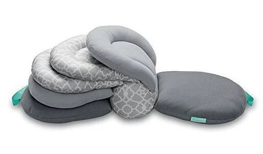 Adjustable breastfeeding pillow with soft, cloud-like filling and rectangular shape for customized comfort and support during feeding and bonding moments with your baby.