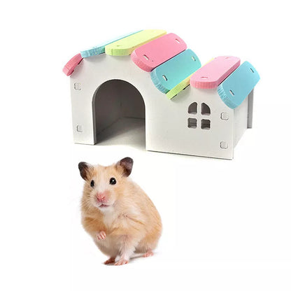 Colorful PVC hamster nest playhouse with ladder for pet exercise and fun