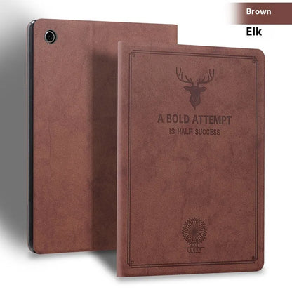 iPad protective case with soft TPU leather shell in clamshell design showing front and back coverage