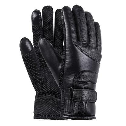 Winter electric heated gloves with windproof and touch screen features