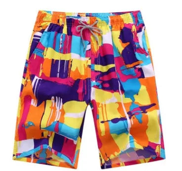 Quick Dry Printing Beach Shorts with vibrant colors and eco-friendly natural pulp dyeing