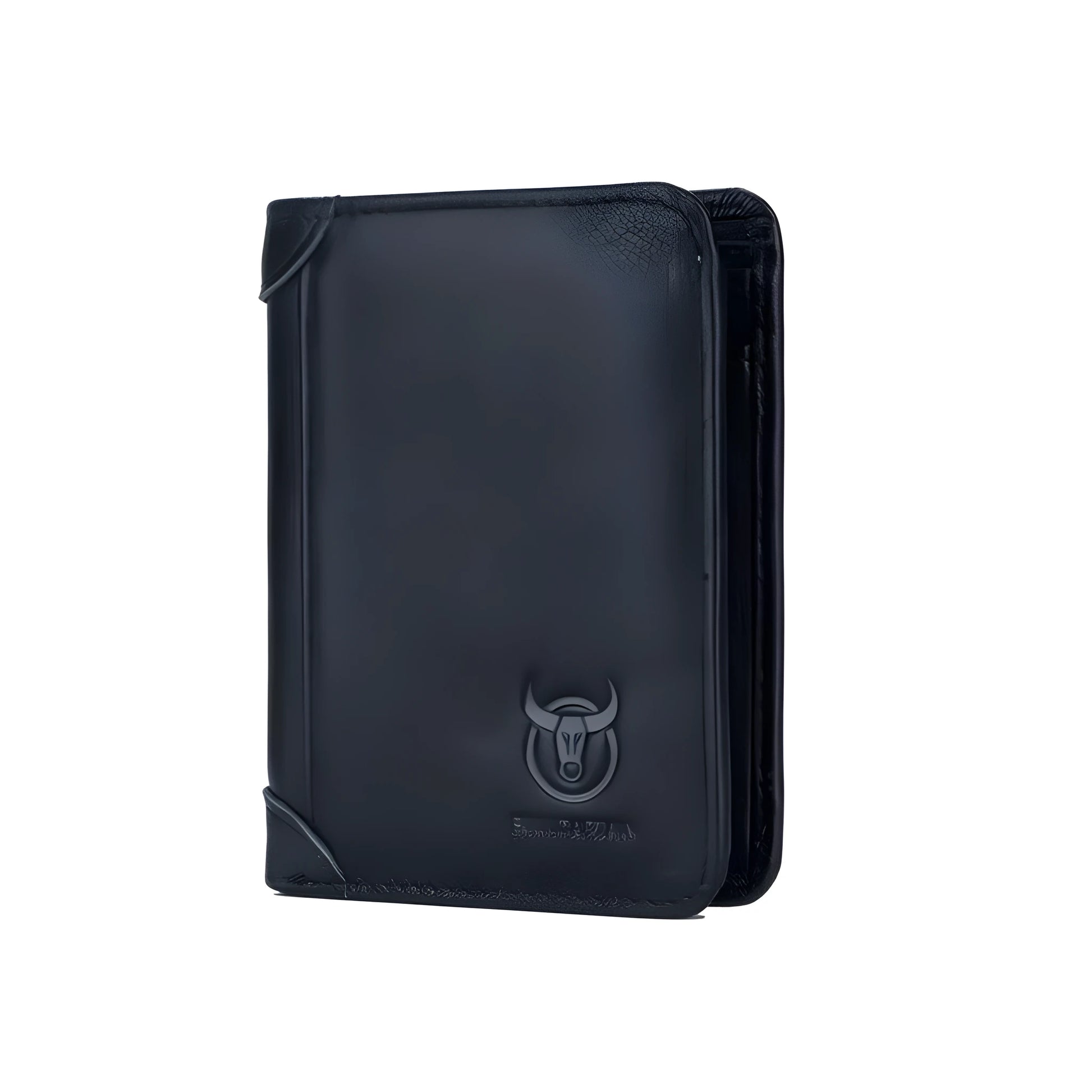 Men's casual leather wallet showing internal compartments including secret section