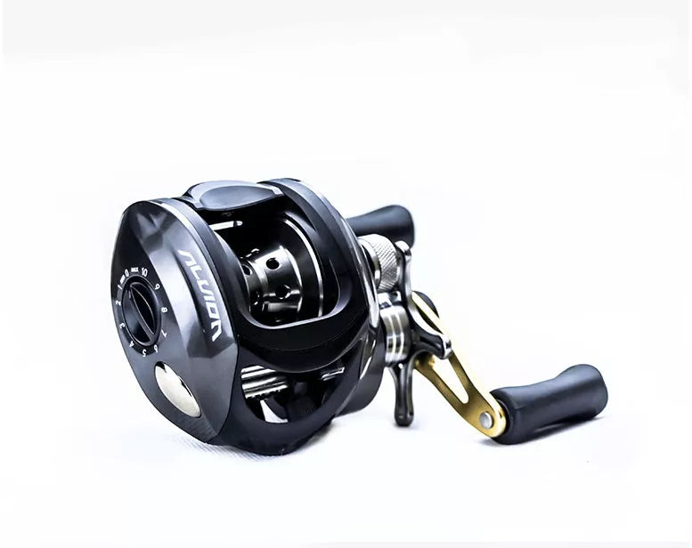 Luya Magnetic Metal Fishing Reel with all-copper transmission gear and stainless steel bearings