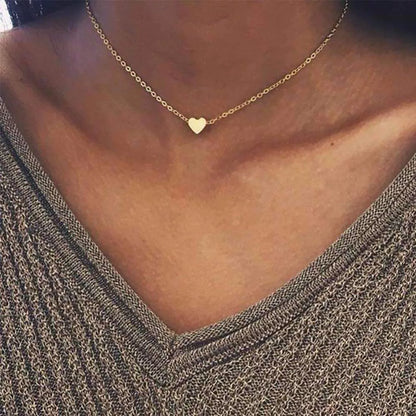 Heart & Soul Choker Necklace in gold and silver with adjustable length