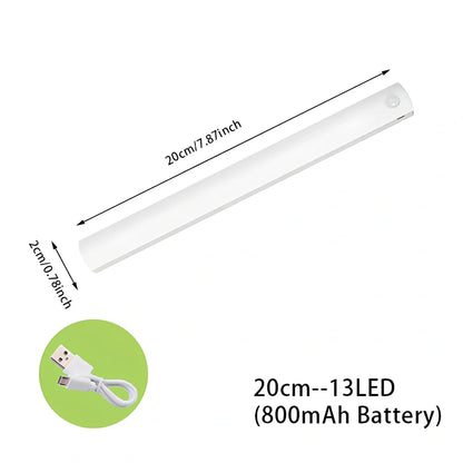 Stainless steel wireless LED motion sensor night light with magnetic wall mounting