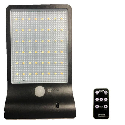 Black and white outdoor solar garden light with IP65 waterproof rating for courtyard and balcony lighting