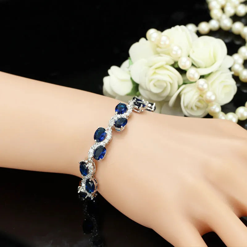 Copper-plated 18K gold electroplated zircon bracelet with micro inlay craftsmanship