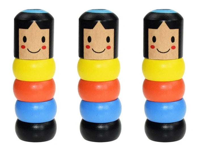 Immortal Daruma Unbreakable Wooden Man Magic Toy in action