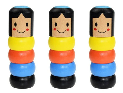 Immortal Daruma Unbreakable Wooden Man Magic Toy in action