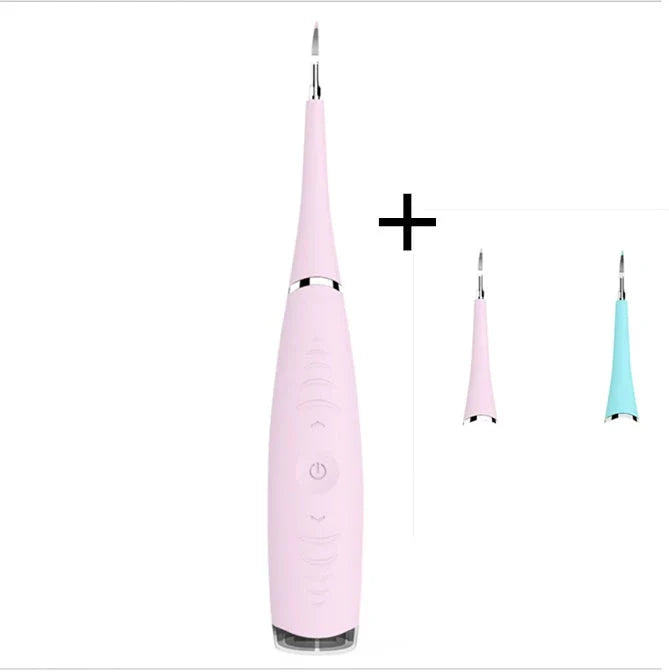 Rechargeable waterproof electric dental cleaner tool with high-frequency vibration technology for effective plaque and tartar removal