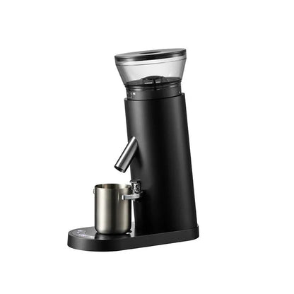 Electric coffee grinder with stainless steel construction and 0.5L capacity in retro style