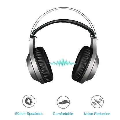 NUBWO N2 black gaming headset with microphone and adjustable headband