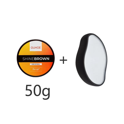 Luxury tanning gel infused with aloe vera and wheat extracts for a natural, hydrating sunless bronzing effect