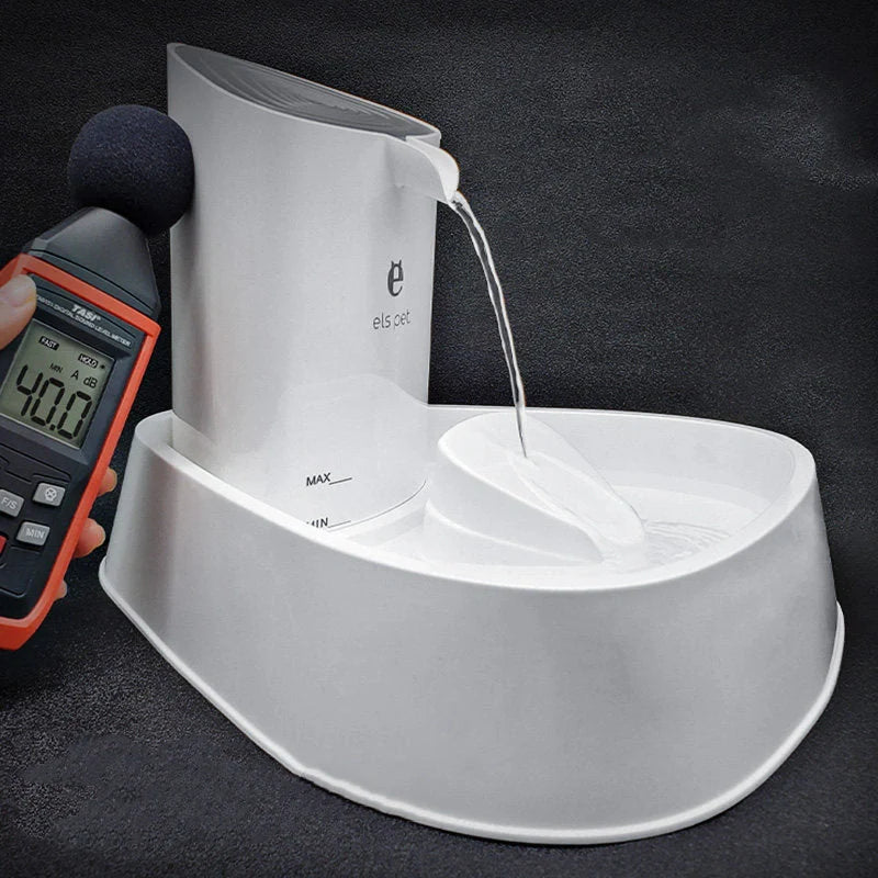 1.5L automatic pet water fountain with LED light and 4-layer filter for cats and dogs