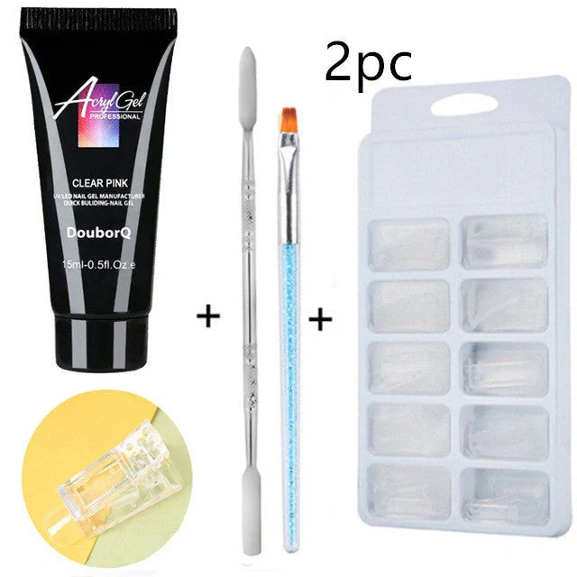 DIY Nail Polish Art Kit with resin-based polish and application tools for at-home manicures