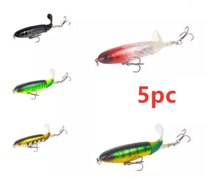 Road Sub-bait Propeller Tractor Hard Bait Floating Water Pencil Lure Bait in various colors