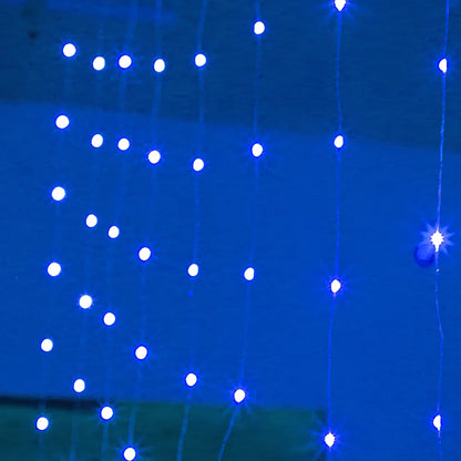 Copper curtain lamp with 100 LED beads, IP44 weather protection, USB power for decorative lighting