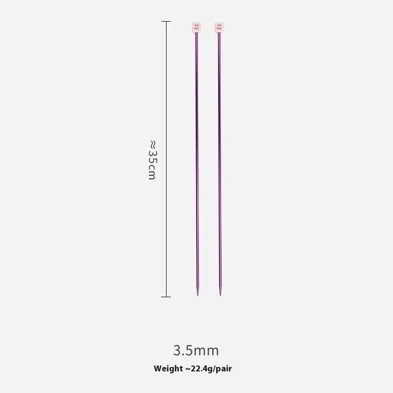 Lengthened crochet hook set with protective caps in 14 sizes from 2.0mm to 10.0mm for knitting