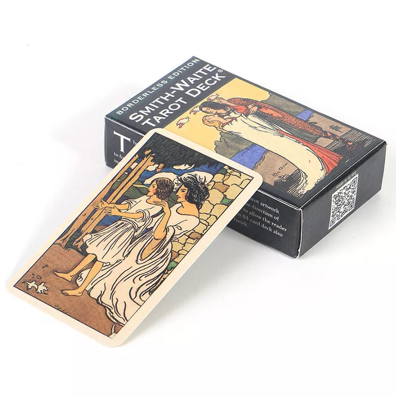 Borderless Waite Tarot Cards set with 78 cards and electronic manual