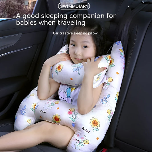 55x70cm car pillow with choice of 20 character patterns including dinosaur, unicorn, and bunny designs