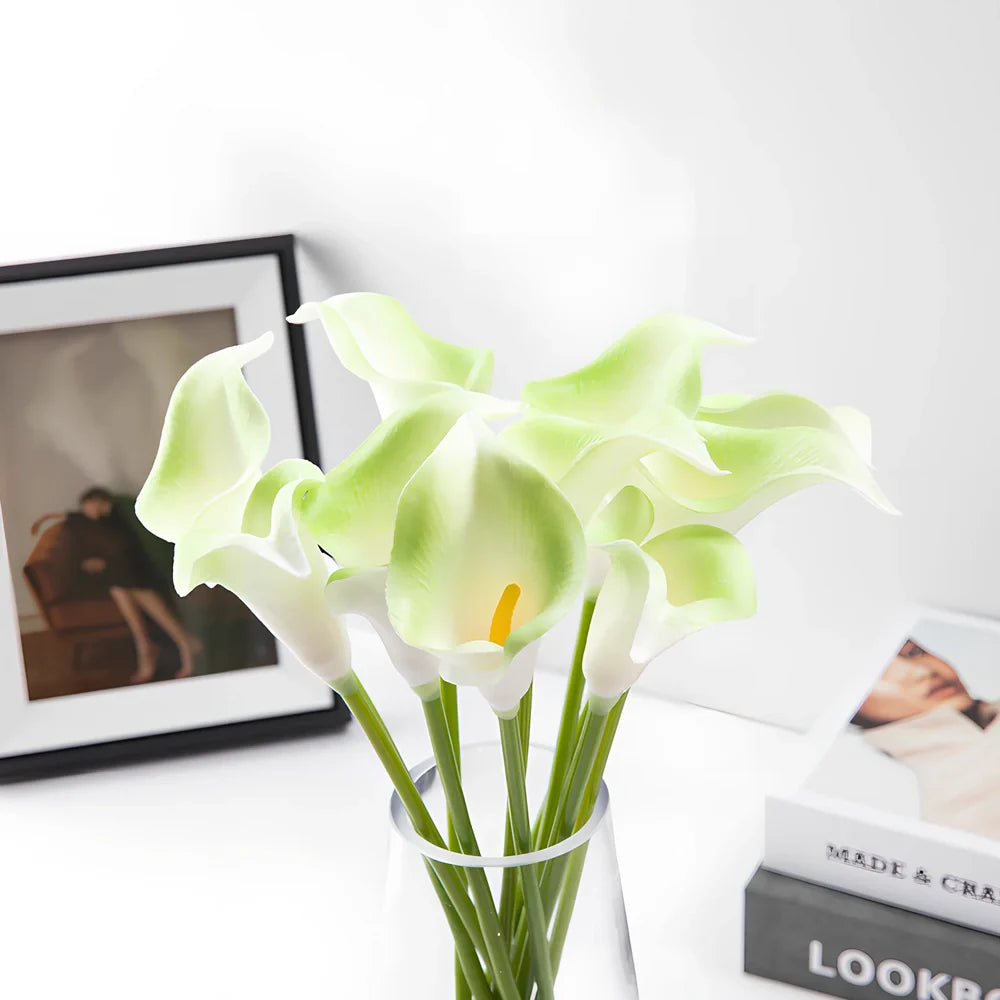 Polyurethane decorative flowers with 35cm stems in multiple colours for wedding and home decor