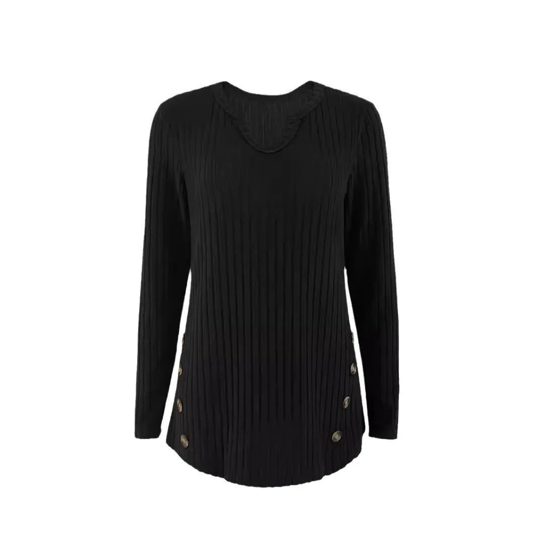 A man's simple solid colour casual knitted sweater with buttons, shown in grey green.