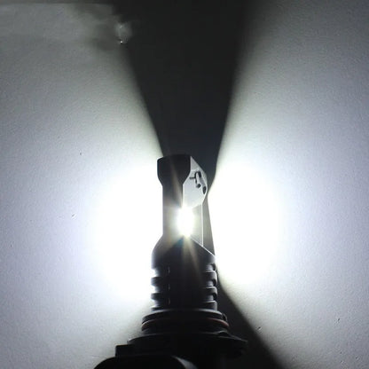 9005/9006 CSP LED automotive fog light bulb with aviation aluminium housing and six white LEDs