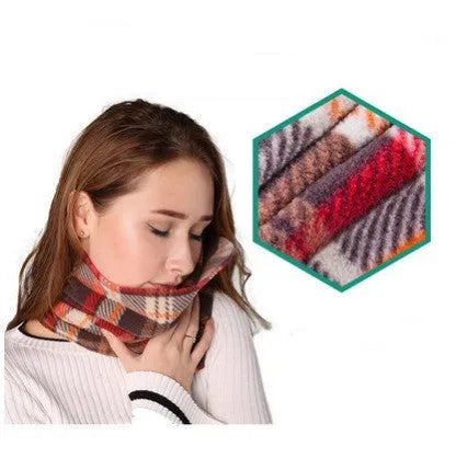 U-shaped convex travel neck scarf pillow in black, grey, navy, or red with cotton filling.
