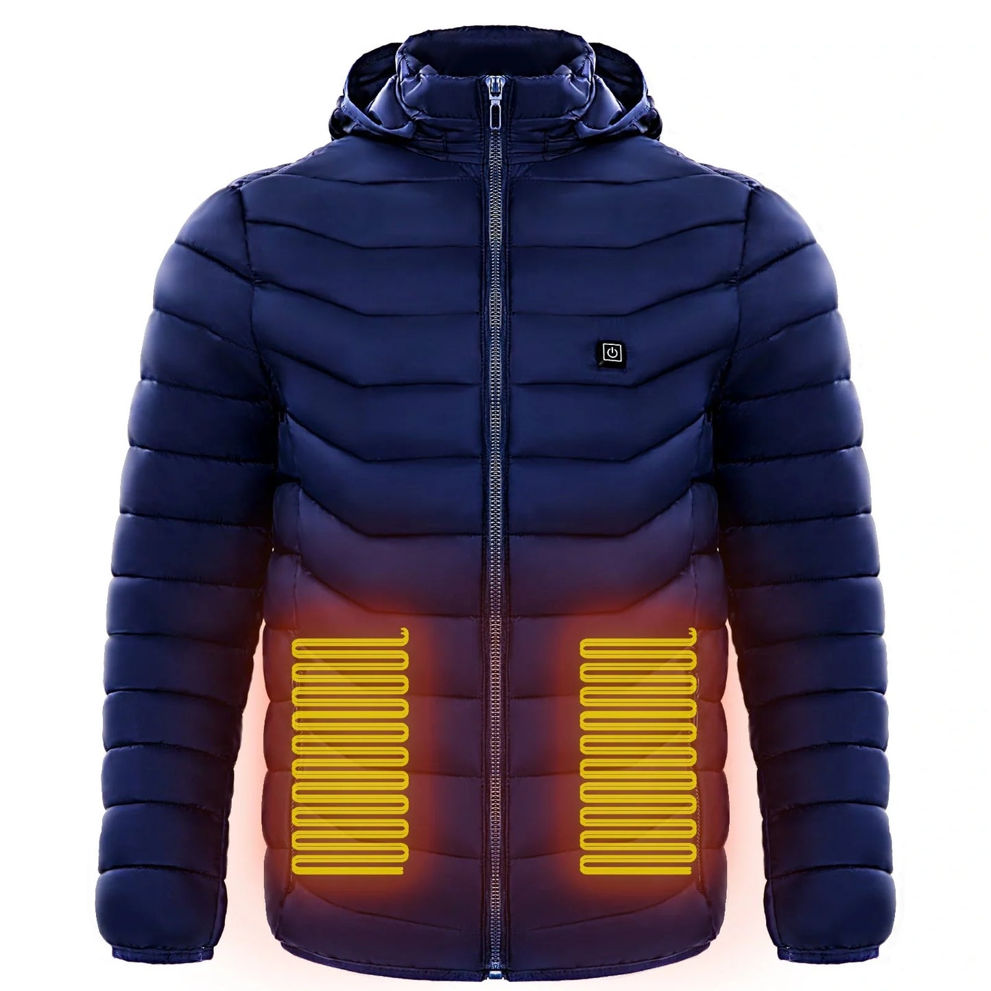 Men's electric heated puffer jacket for winter warmth and style