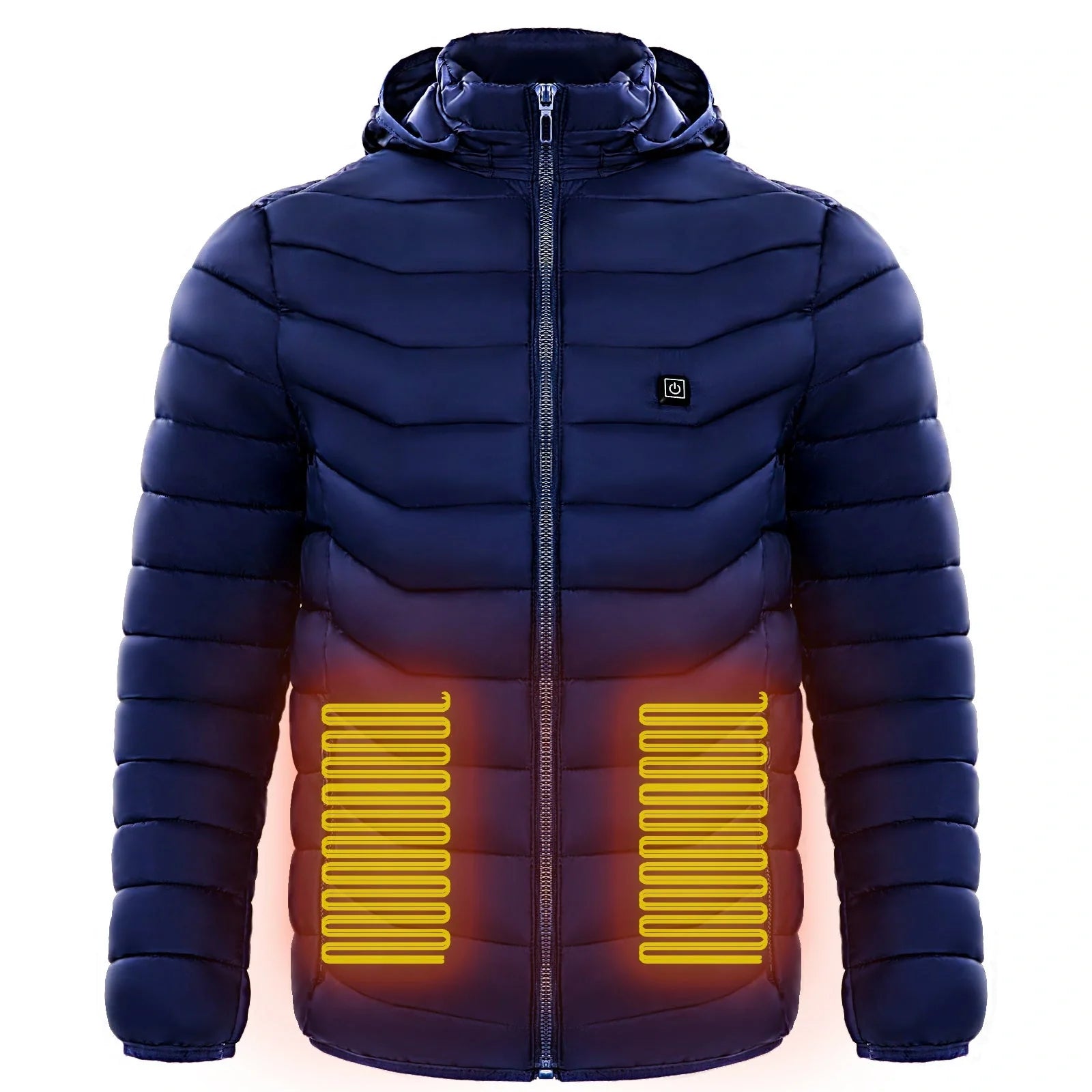Men's electric heated puffer jacket for winter warmth and style