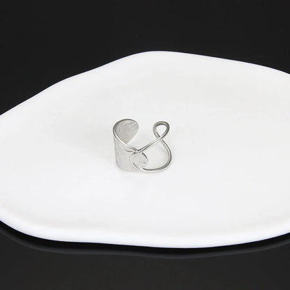 Adjustable stainless steel finger ring with unique charm designs in various colors