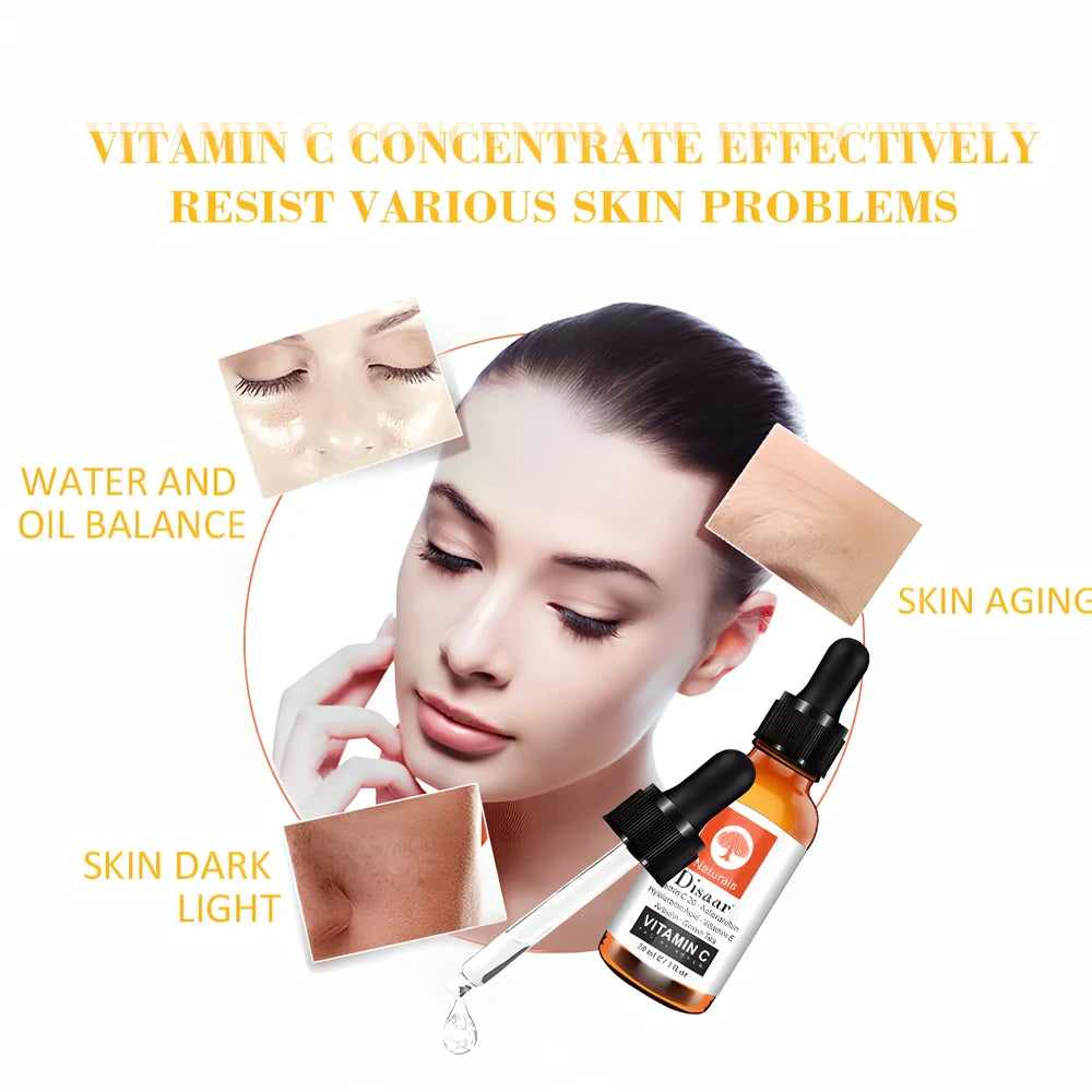 30ml vitamin C serum bottle for facial brightening and skin tone improvement