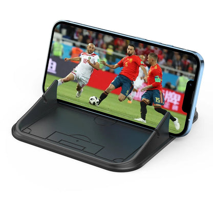 Silicone automobile and desktop phone holder in Peak-X5 colour showing non-slip construction