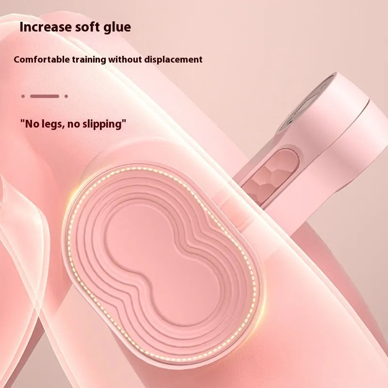 Pelvic floor muscle trainer leg clamp in sky blue or white peach pink with 360° rotation and optional intelligent counting