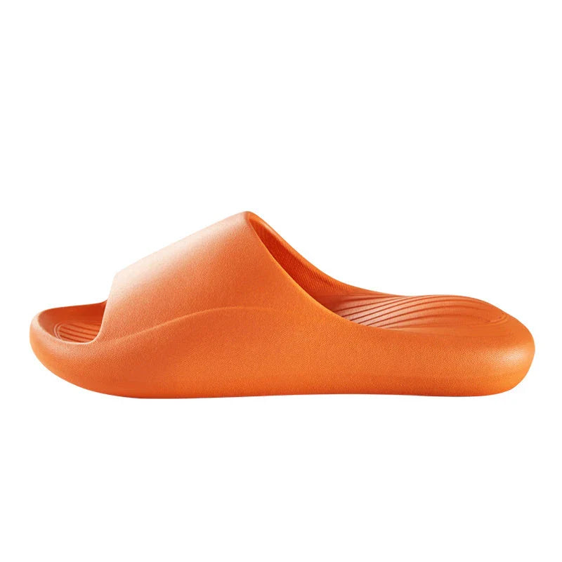 Fashionable and comfortable slippers with cushioned soles and anti-skid technology, available in a variety of vibrant colors.