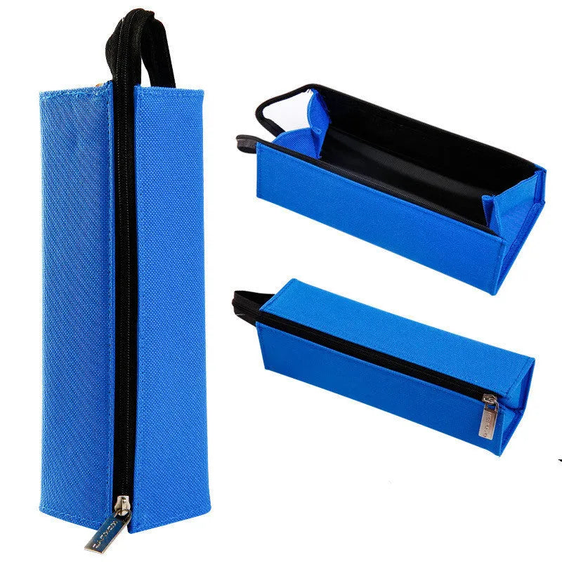 Large capacity pencil case for girls showing multiple colour and material options including silicone novelty designs