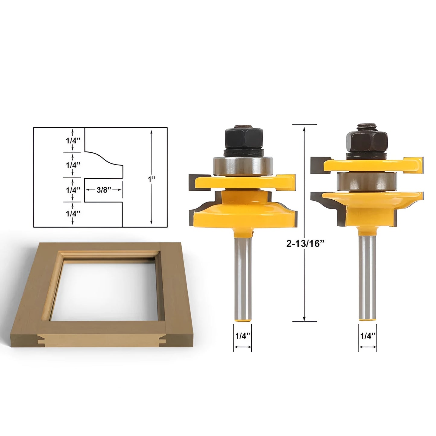 West Tenon Knife 2 piece set for cabinet door joints with hard alloy blades