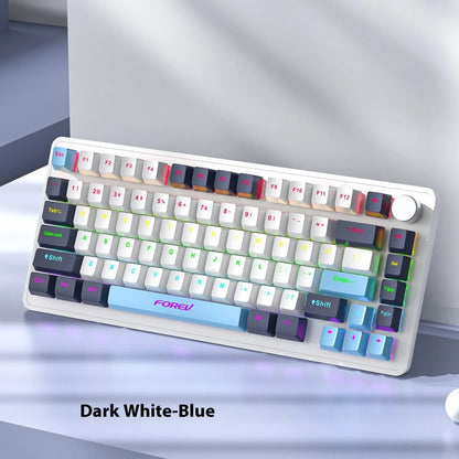 K98 mechanical keyboard and matching wireless mouse in a selected colour from the range on a desk.