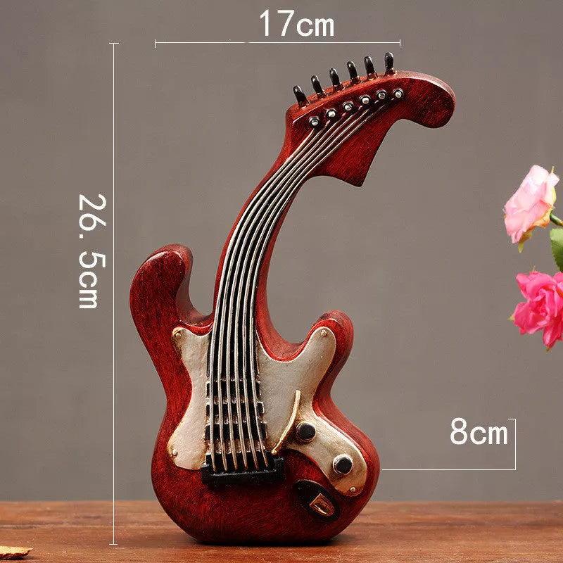 European style resin violin music box ornament for desktop decoration
