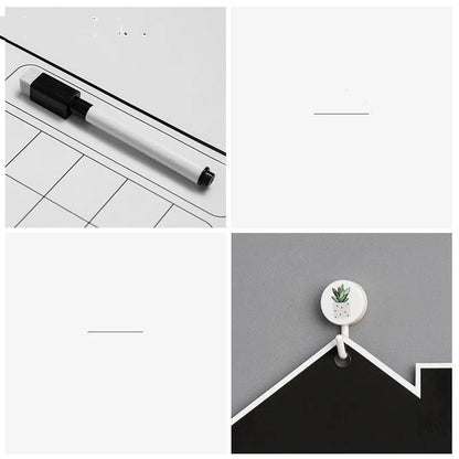 Penguin design Nordic style magnetic refrigerator message board measuring 45cm wide by 30cm tall
