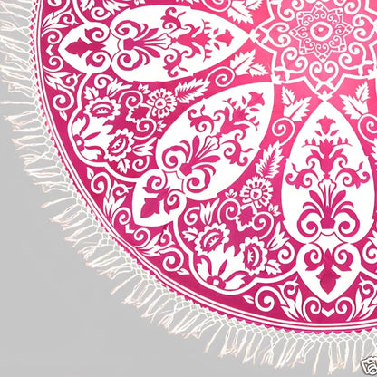 150cm Bohemian pattern beach towel with quick-dry polyester in five colour options