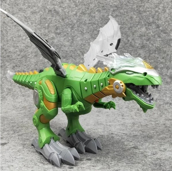 Intelligent Robot Toy Dinosaur with water spray feature in green and white colors
