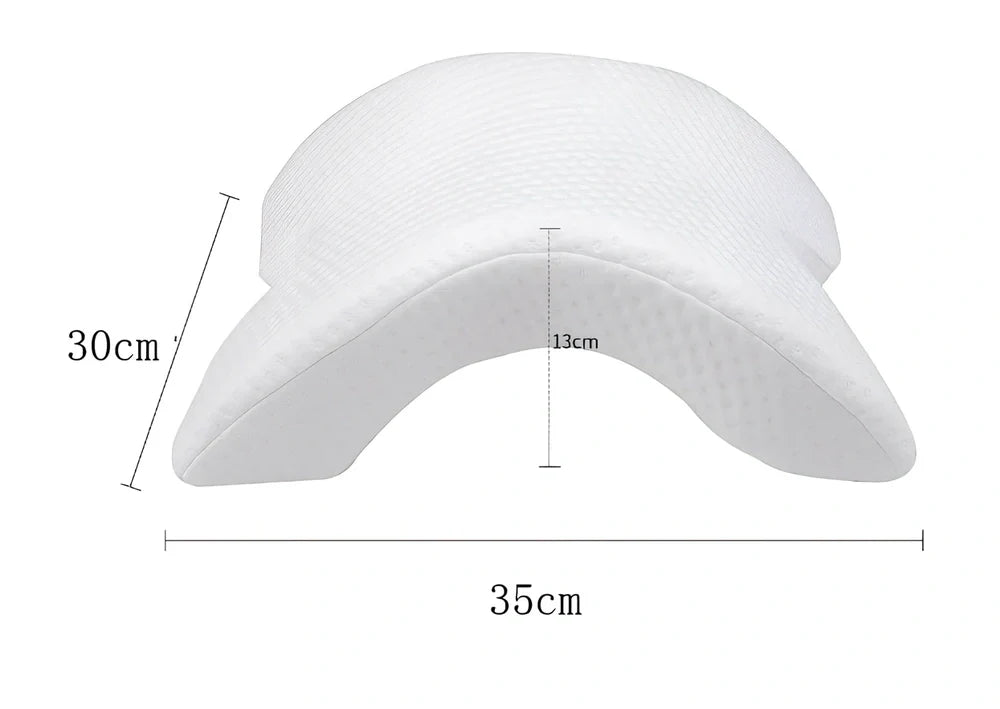 Tunnel-shaped memory foam pillow with plastic bracket for preventing limb numbness during office naps