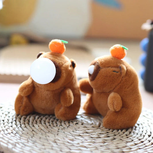 12cm spit bubble design stuffed toy pendant with super soft short plush fabric
