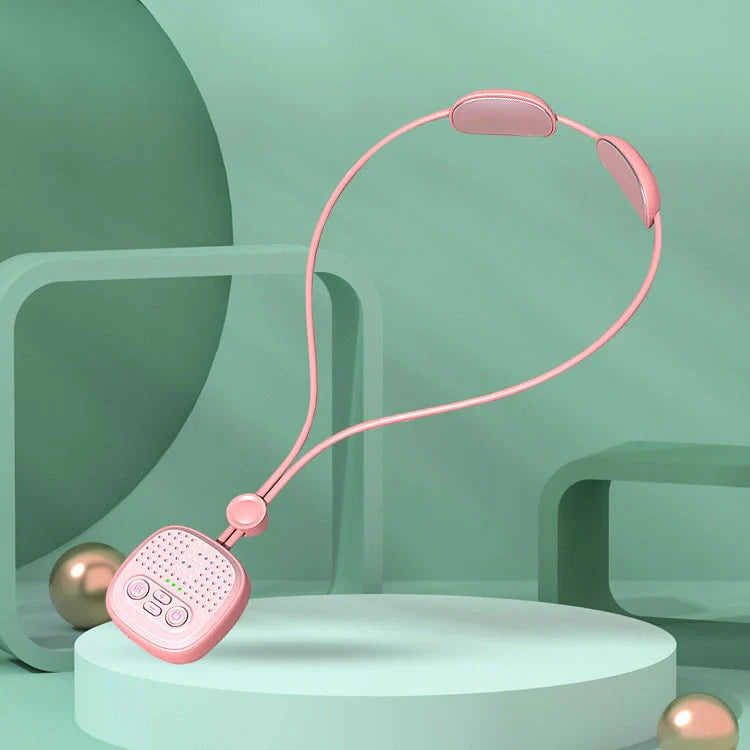 Intelligent Portable Pulse 4D Cordless Neck Massager with Heat Therapy in blue and pink