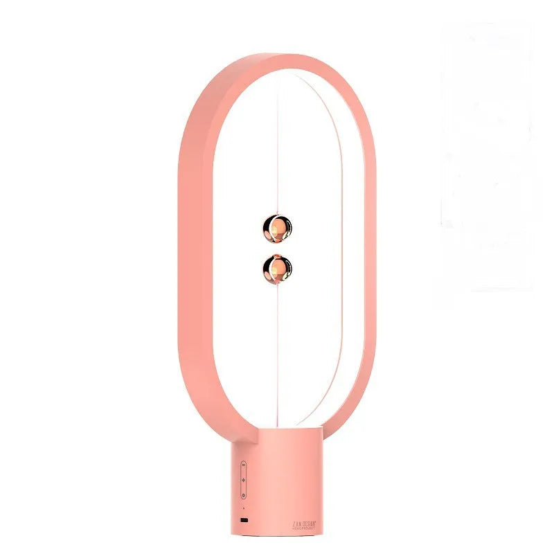 Mini smart magnetic switch USB LED table lamp with floating switch, plastic shade, 55x140x250mm