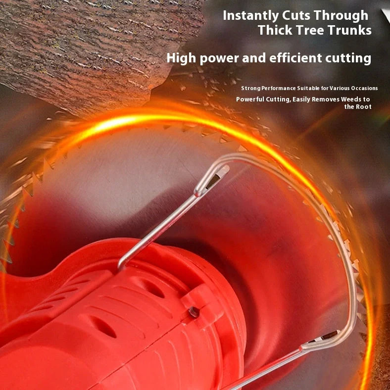 Portable weeding machine with bare metal construction showing 1300mm length and garden application